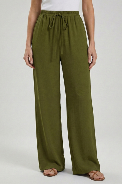 Bexley | Women’s Drawstring Palazzo Pants with Side Pockets