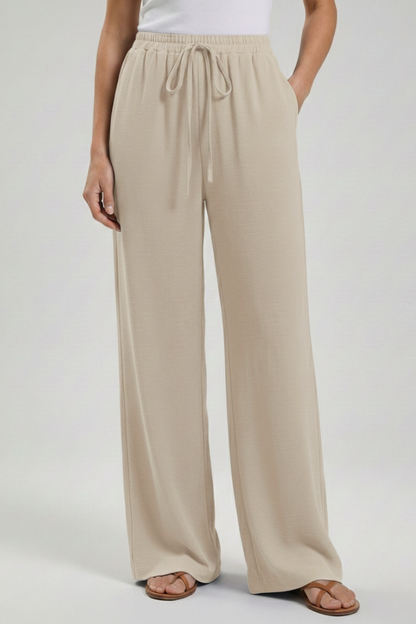 Bexley | Women’s Drawstring Palazzo Pants with Side Pockets