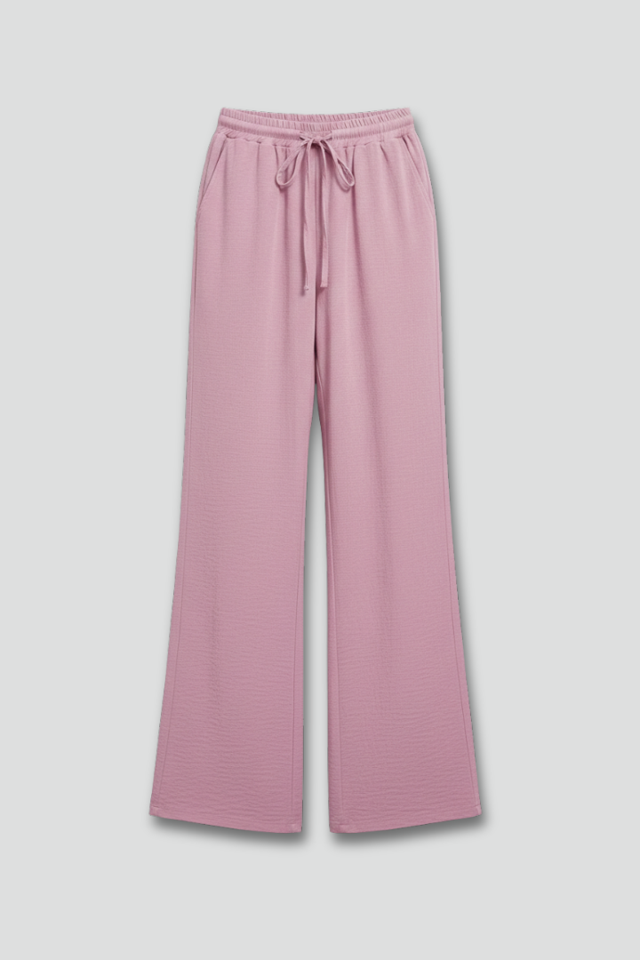Leighton | Women’s Casual Palazzo Pants with Drawstring Waist and Side Pockets