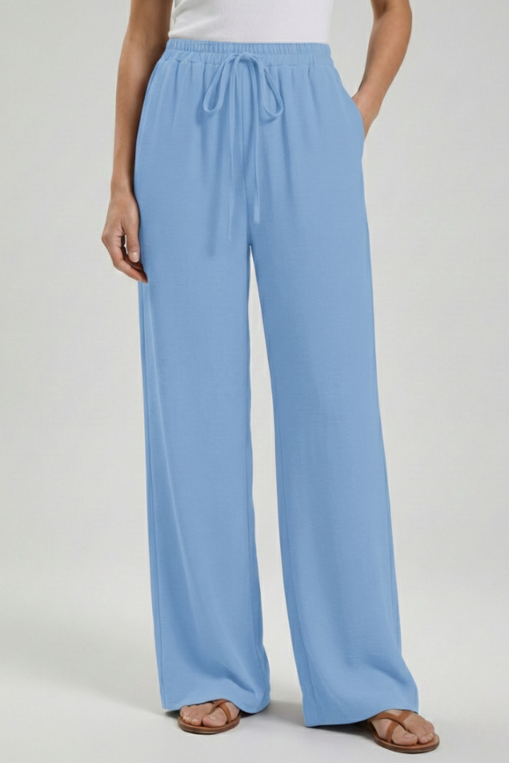 Bexley | Women’s Drawstring Palazzo Pants with Side Pockets