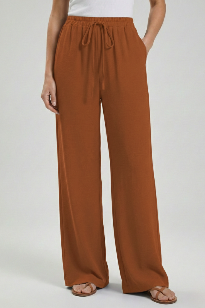 Bexley | Women’s Drawstring Palazzo Pants with Side Pockets