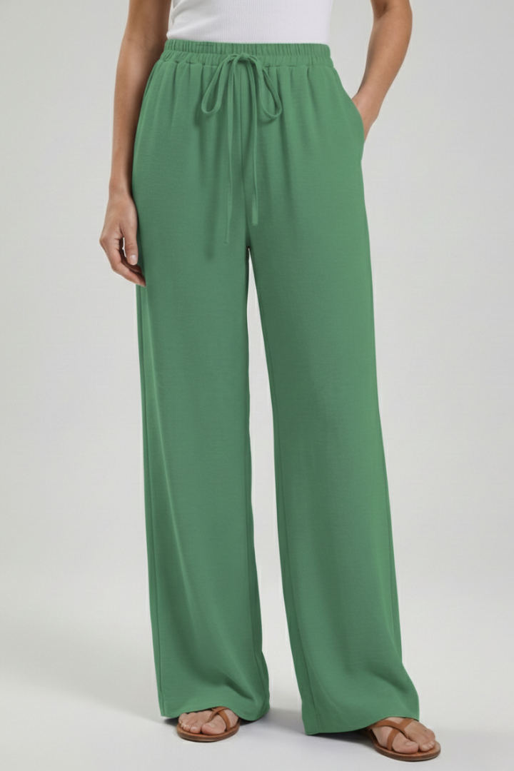 Bexley | Women’s Drawstring Palazzo Pants with Side Pockets