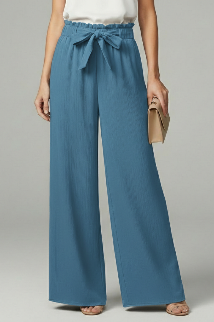 Averie | Women’s Wide-Leg Palazzo Pants with Tie Waist