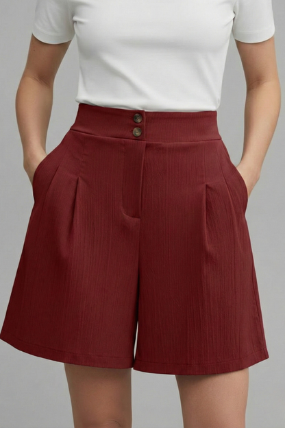 Aubrielle | Women’s High-Waisted Wide Leg Shorts