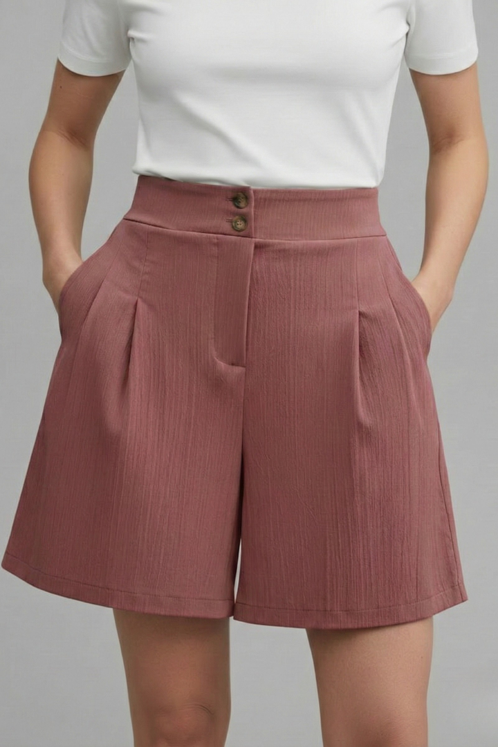Aubrielle | Women’s High-Waisted Wide Leg Shorts