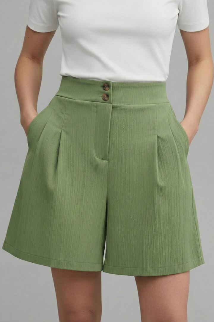 Aubrielle | Women’s High-Waisted Wide Leg Shorts