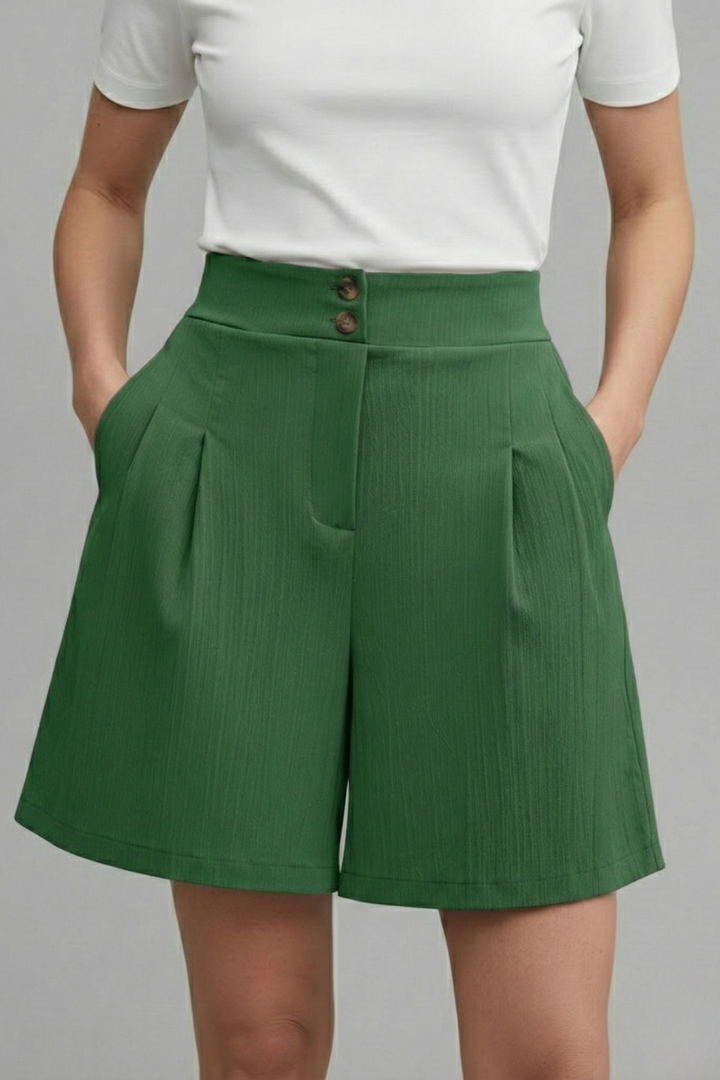 Aubrielle | Women’s High-Waisted Wide Leg Shorts