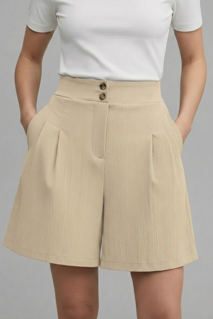 Aubrielle | Women’s High-Waisted Wide Leg Shorts