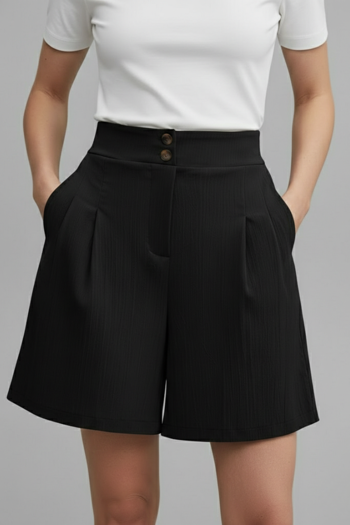 Aubrielle | Women’s High-Waisted Wide Leg Shorts