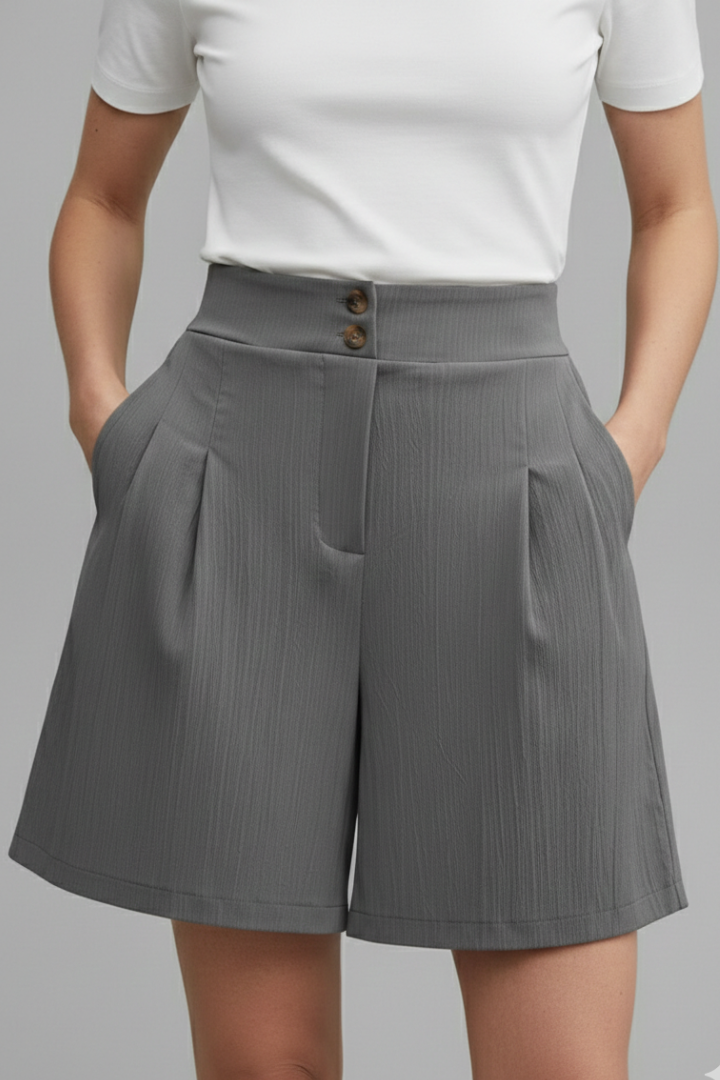 Aubrielle | Women’s High-Waisted Wide Leg Shorts