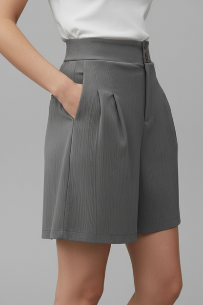 Aubrielle | Women’s High-Waisted Wide Leg Shorts