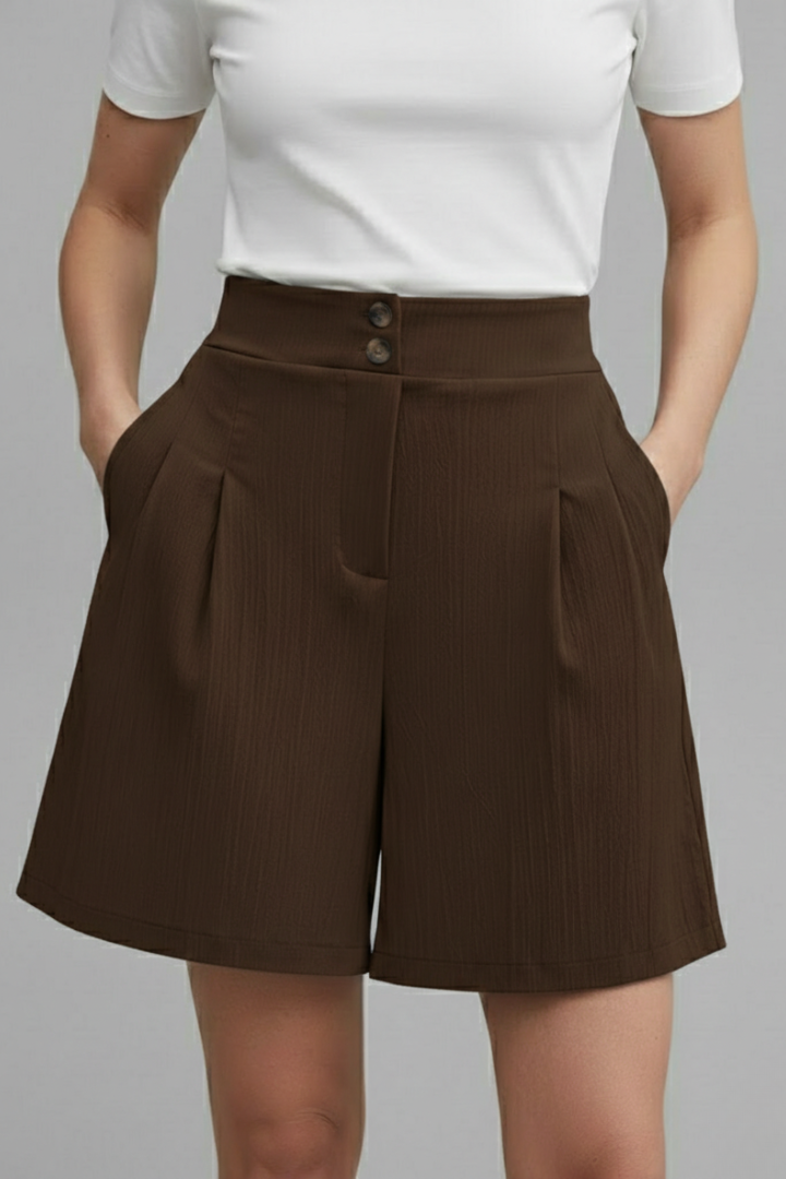 Aubrielle | Women’s High-Waisted Wide Leg Shorts