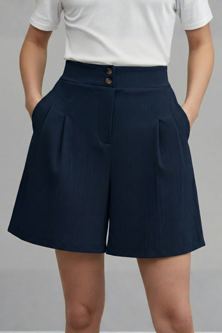 Aubrielle | Women’s High-Waisted Wide Leg Shorts