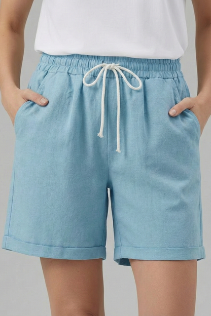 Oaklynn | Women’s Drawstring Waist Shorts with Pockets