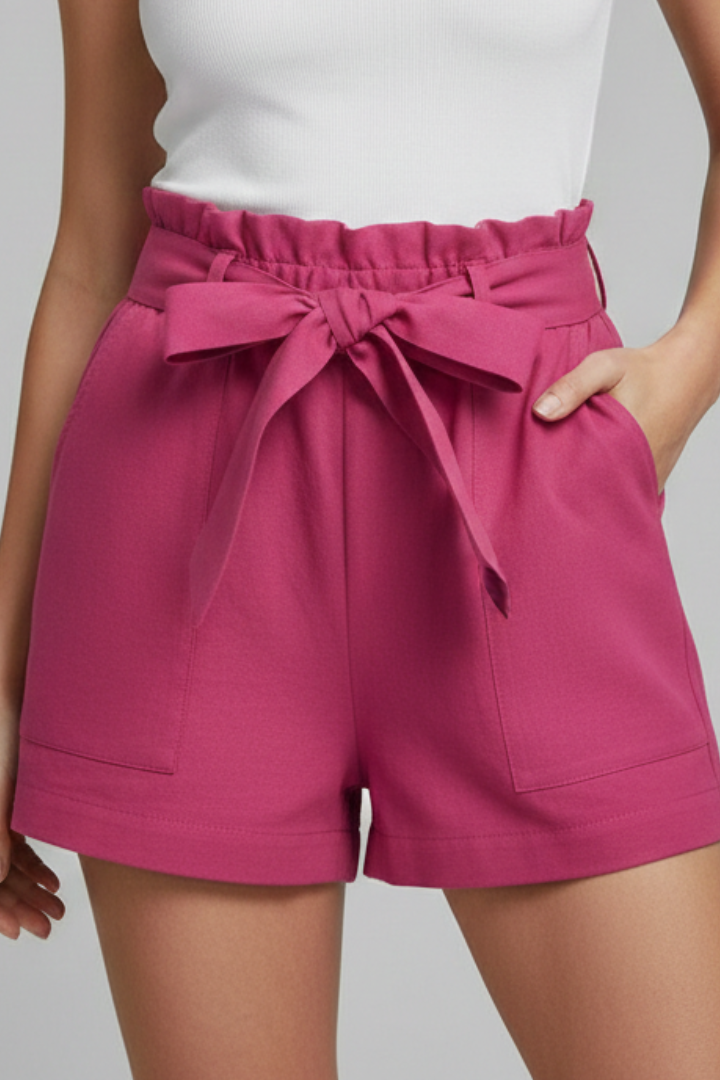 Brinley | Women’s Tie-Waist Shorts with Pockets