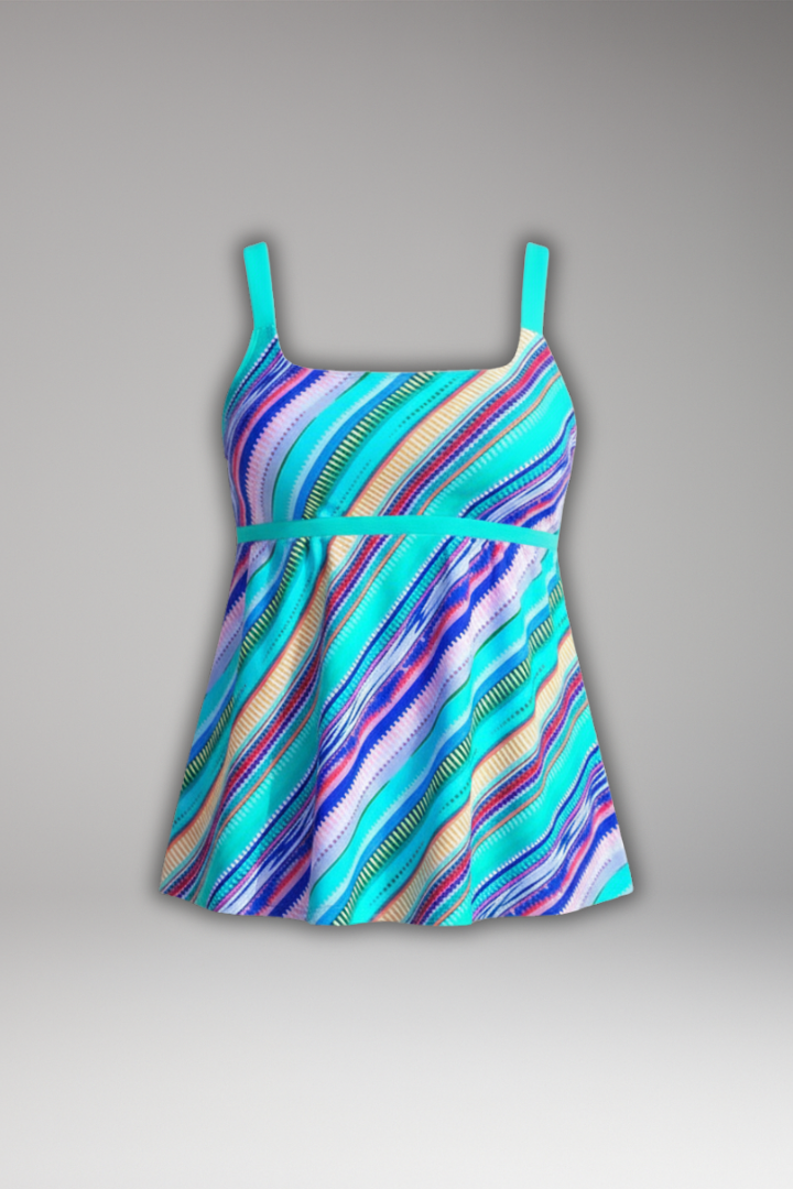 Saylor | Women’s Striped Tankini Set with Swim Shorts