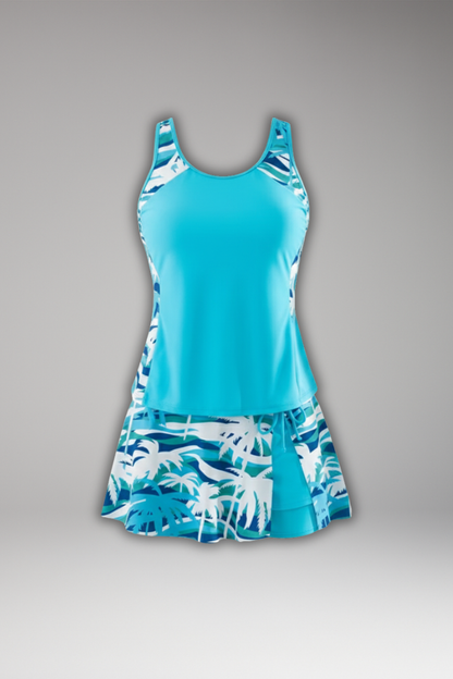 Briella | Women’s Racerback Tankini Set with Skirt