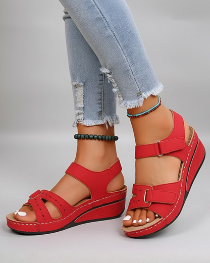 Reagan | Women’s Orthopedic Adjustable Wedge Sandals