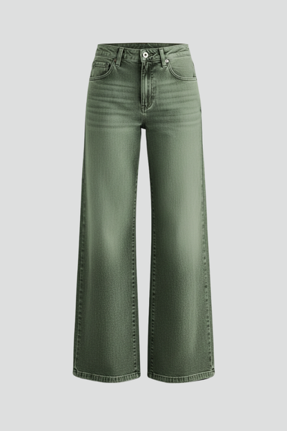 Delphine | Women’s Casual Wide-Leg High-Rise Denim Jeans