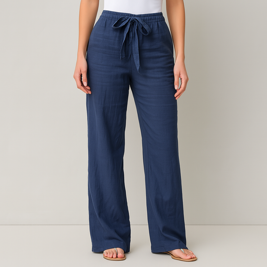 Verity | Women’s Easy-Wear Linen Tie-Waist Trousers