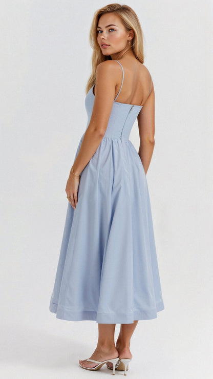 Cecily | Women’s A-Line Midi Dress Ascot Style