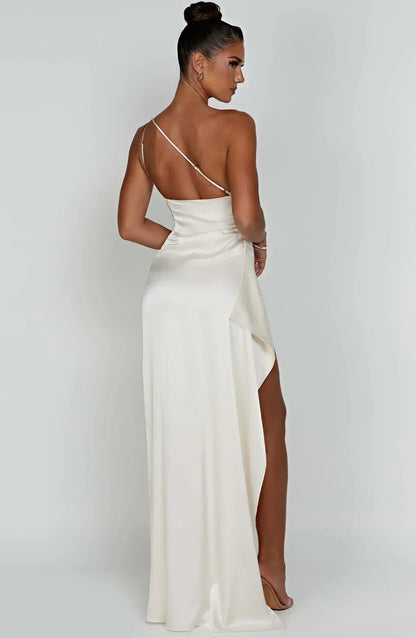 Selena | Women’s Asymmetric One-Shoulder High Slit Evening Maxi Dress