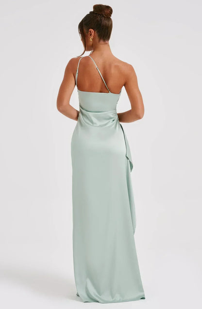 Selena | Women’s Asymmetric One-Shoulder High Slit Evening Maxi Dress