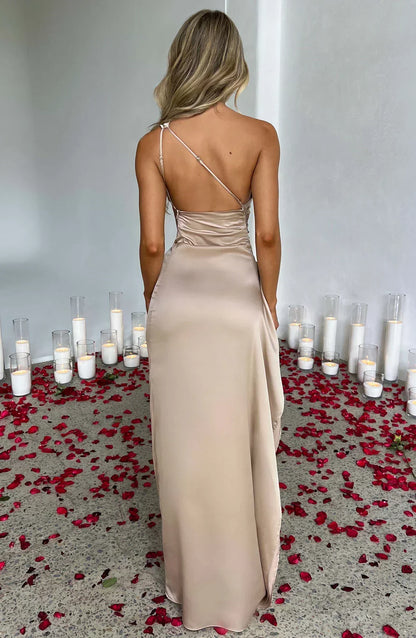 Selena | Women’s Asymmetric One-Shoulder High Slit Evening Maxi Dress