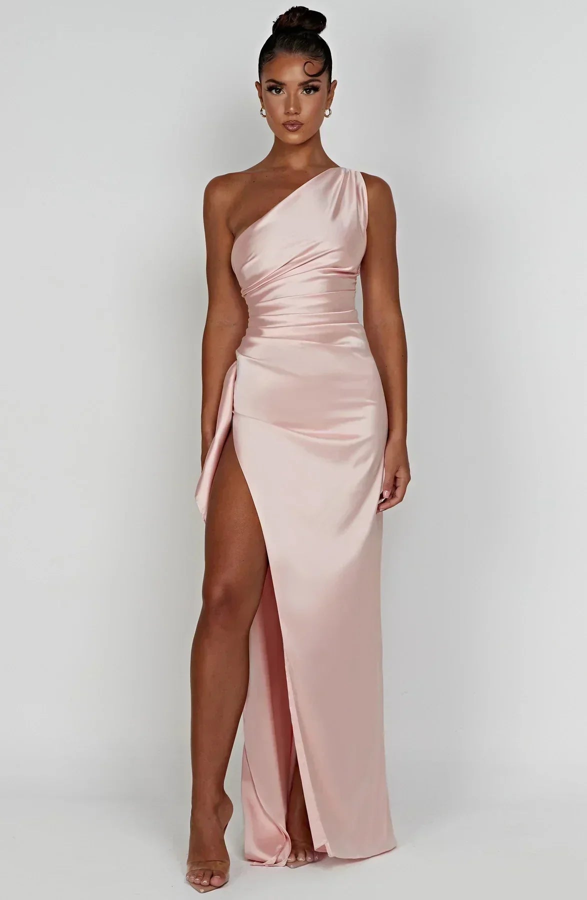 Selena | Women’s Asymmetric One-Shoulder High Slit Evening Maxi Dress