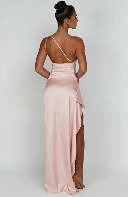 Selena | Women’s Asymmetric One-Shoulder High Slit Evening Maxi Dress
