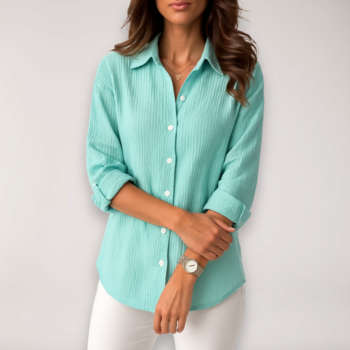 Marlowe | Women’s Button Front Roll-Up Shirt