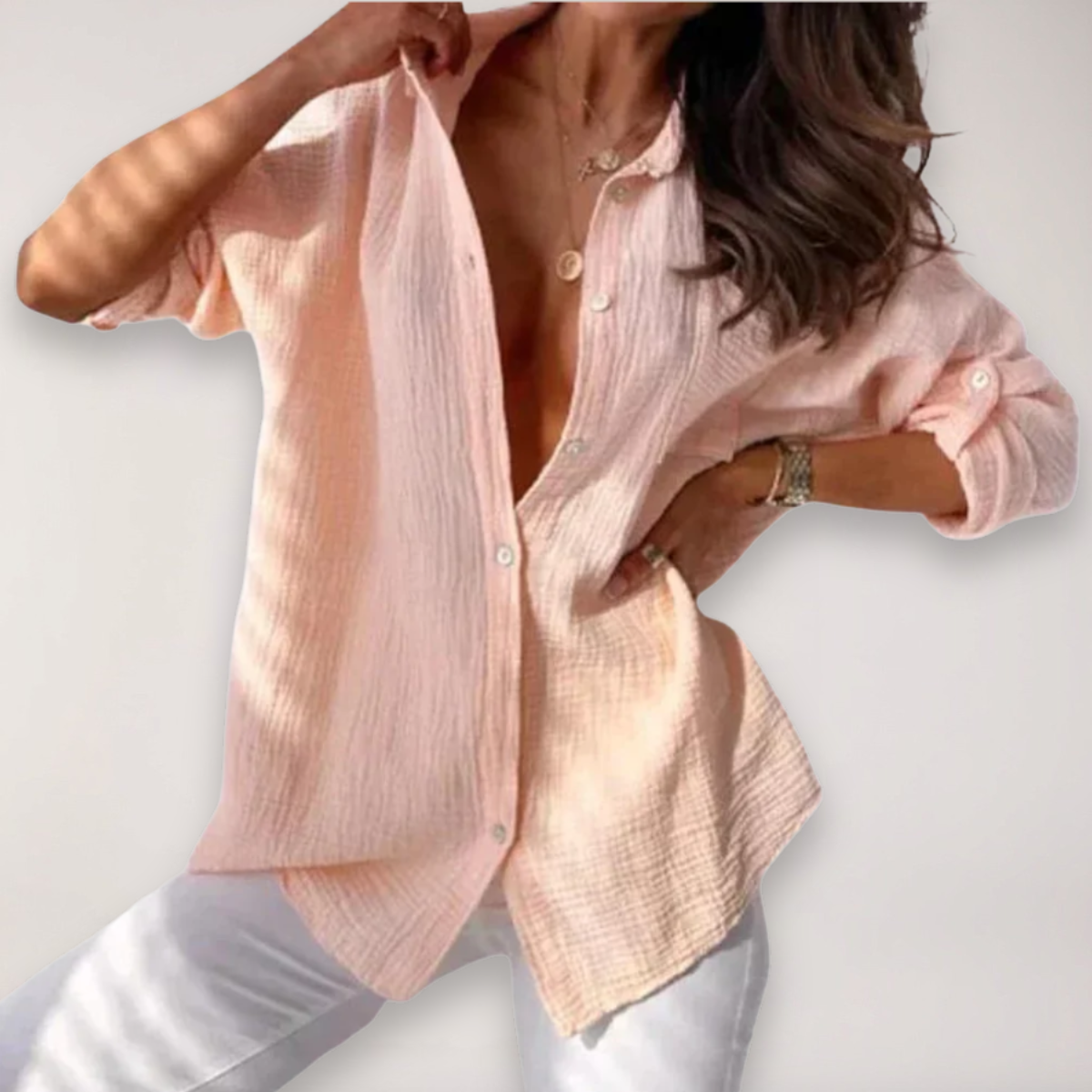 Marlowe | Women’s Button Front Roll-Up Shirt