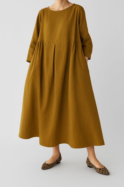 Roselyn | Women’s Casual Pleated Midi Dress