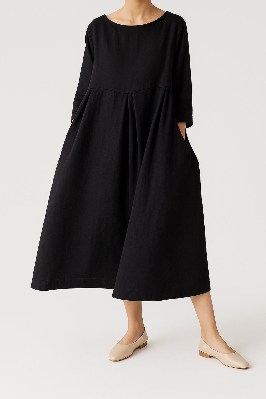 Roselyn | Women’s Casual Pleated Midi Dress