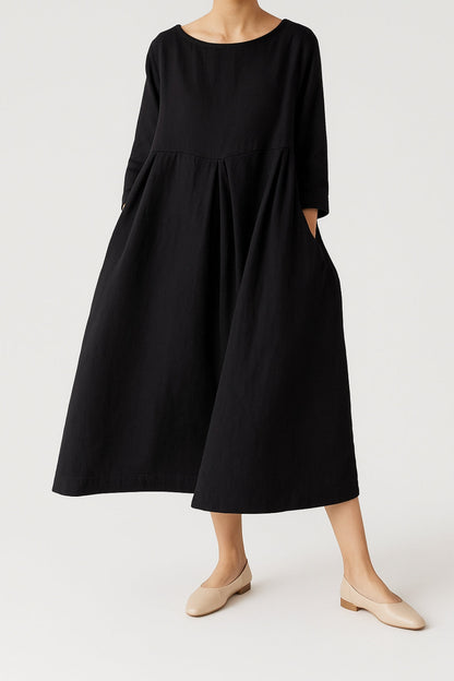 Roselyn | Women’s Casual Pleated Midi Dress