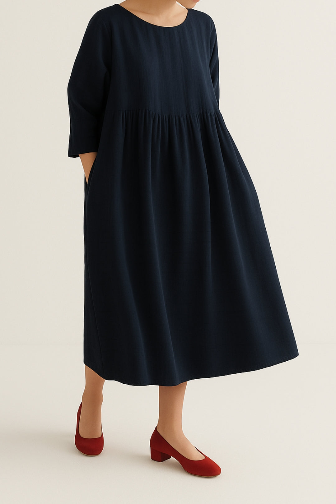 Roselyn | Women’s Casual Pleated Midi Dress