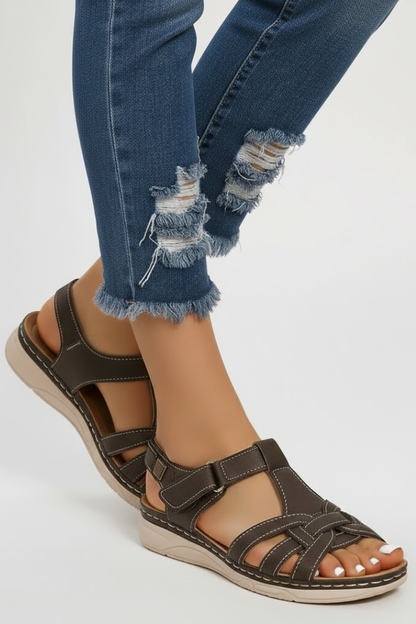 Delphina | Women’s Retro Buckle Strap Sandals