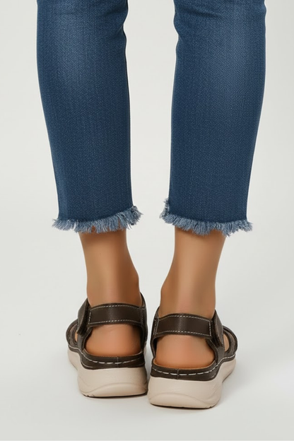 Delphina | Women’s Retro Buckle Strap Sandals