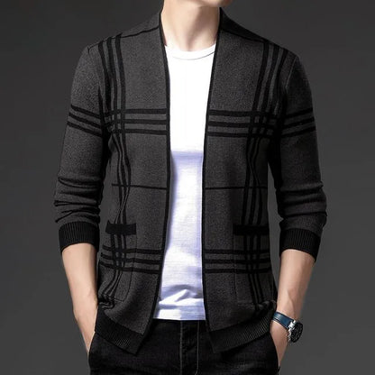 Calder | Men’s Plaid Knit Cardigan