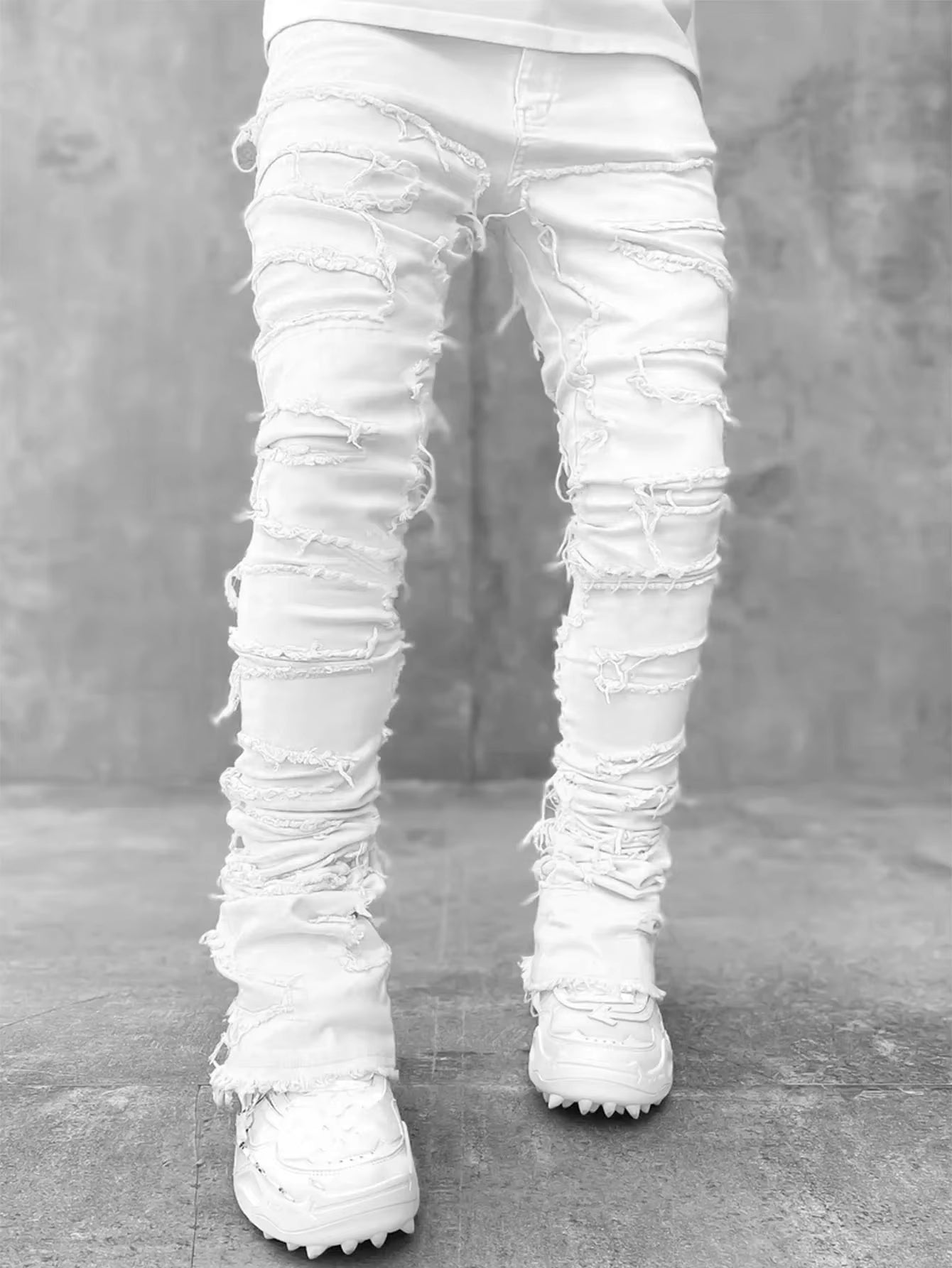 Jaxon | Men’s Distressed Layered Denim Jeans
