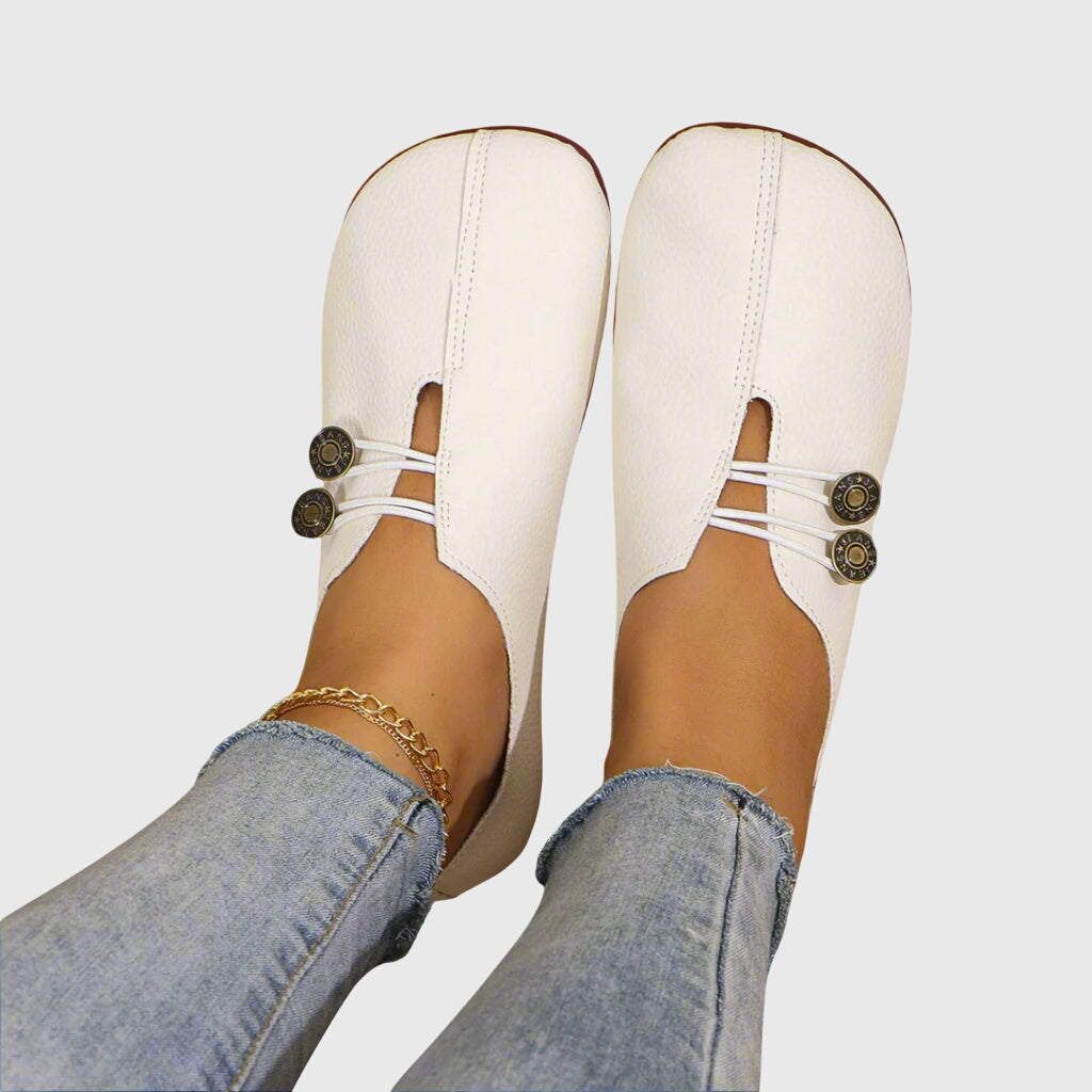 Aubriella | Women’s Spring Casual Slip-On Button Orthopedic Flats