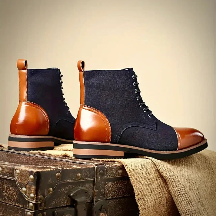 Mason | Men’s Lace-Up Ankle Boots with Pull Tab