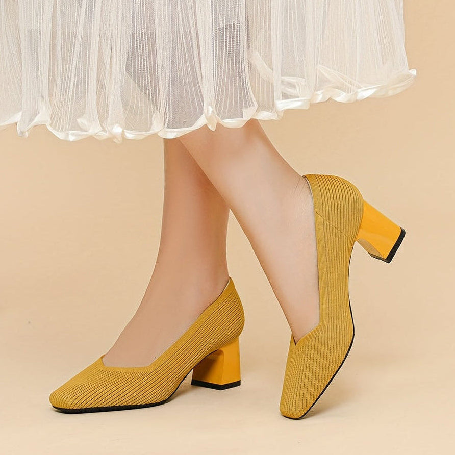 Monroe | Women’s Textured Block Heel Pumps