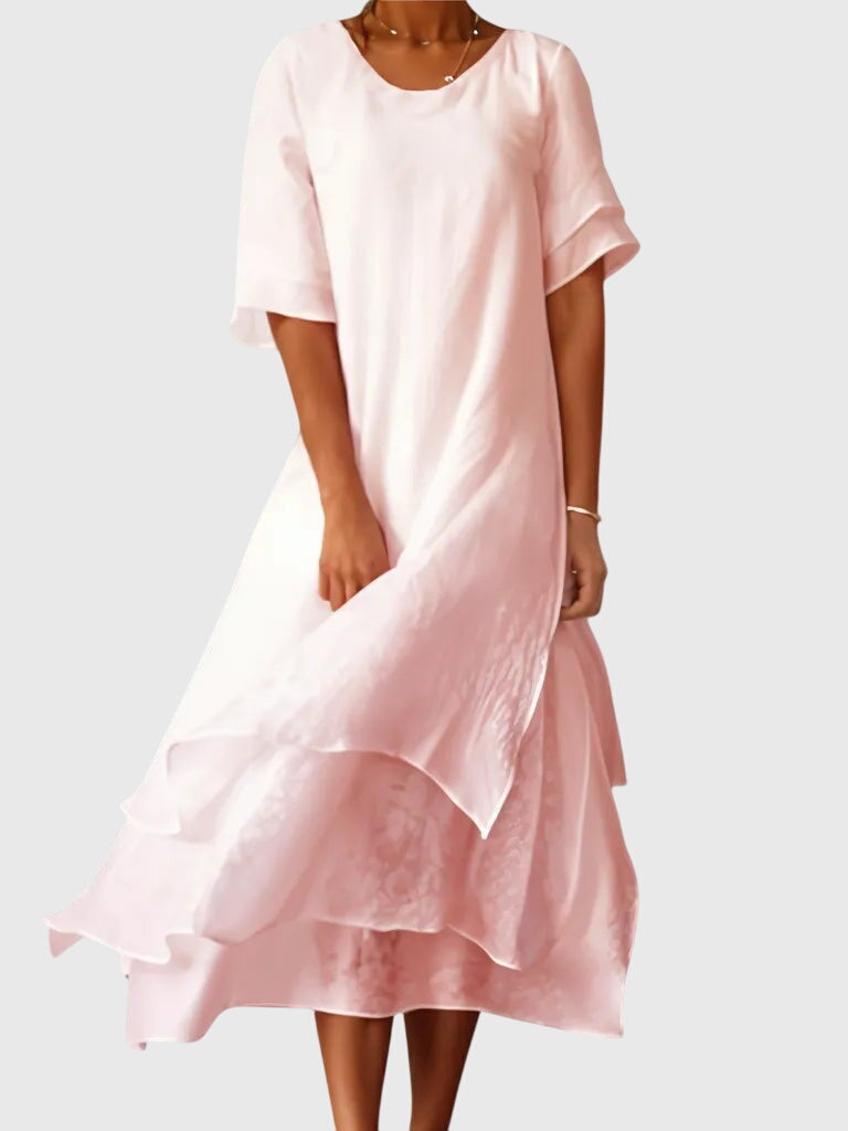 Rae | Women’s Elegant Layered Midi Dress