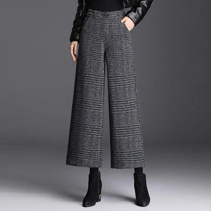 Camryn | Women’s Plaid Wide-Leg Trousers