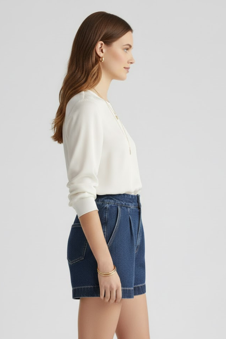 Kairi | Women’s High-Waist Rolled Hem Shorts