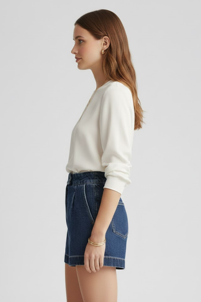 Kairi | Women’s High-Waist Rolled Hem Shorts