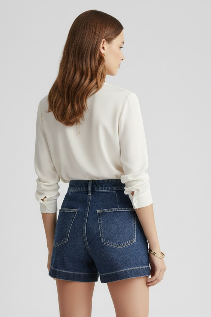 Kairi | Women’s High-Waist Rolled Hem Shorts