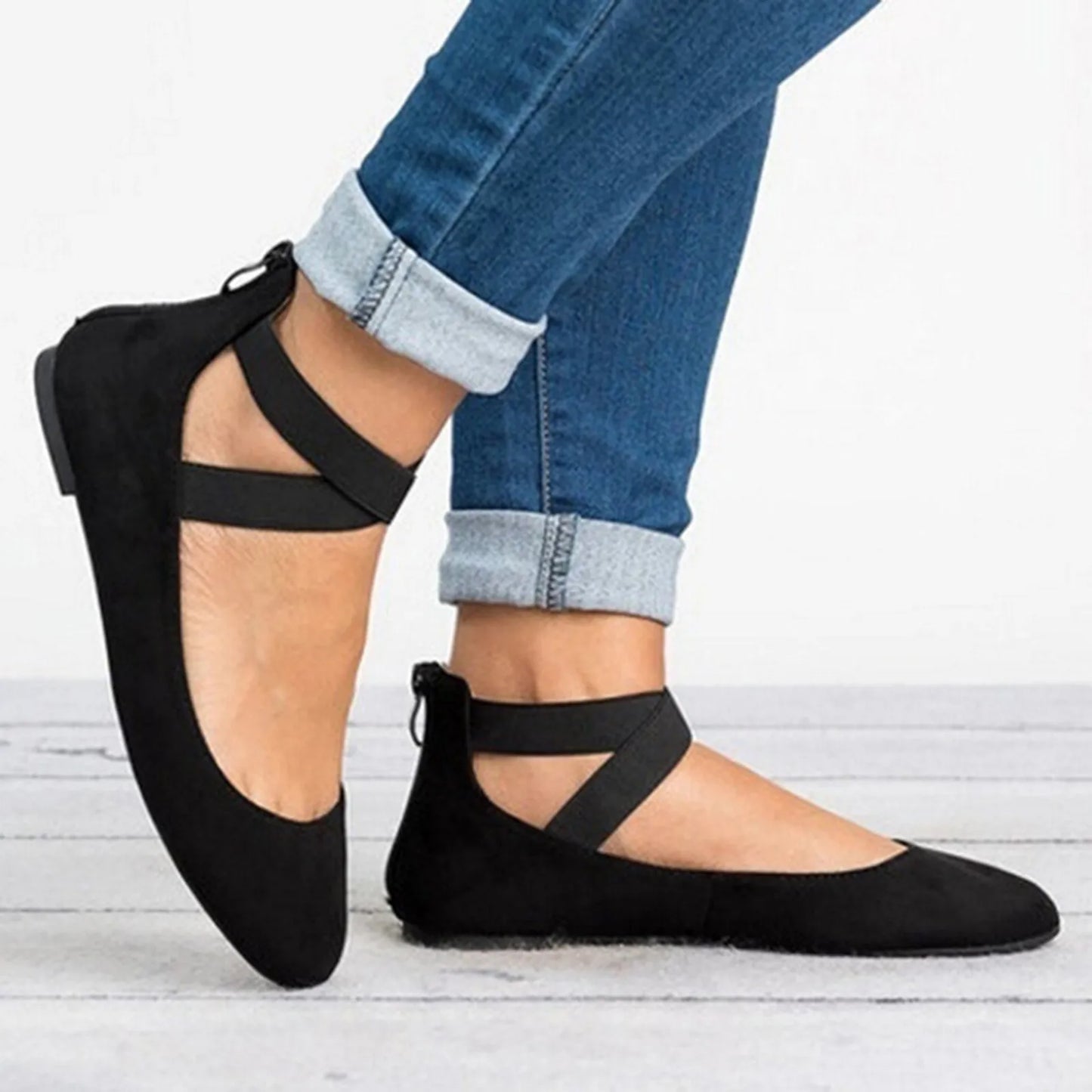 Phoebe | Women’s Spring Cross-Strap Ballet Flats
