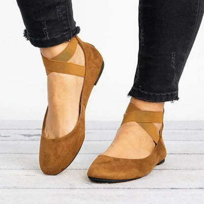 Phoebe | Women’s Spring Cross-Strap Ballet Flats